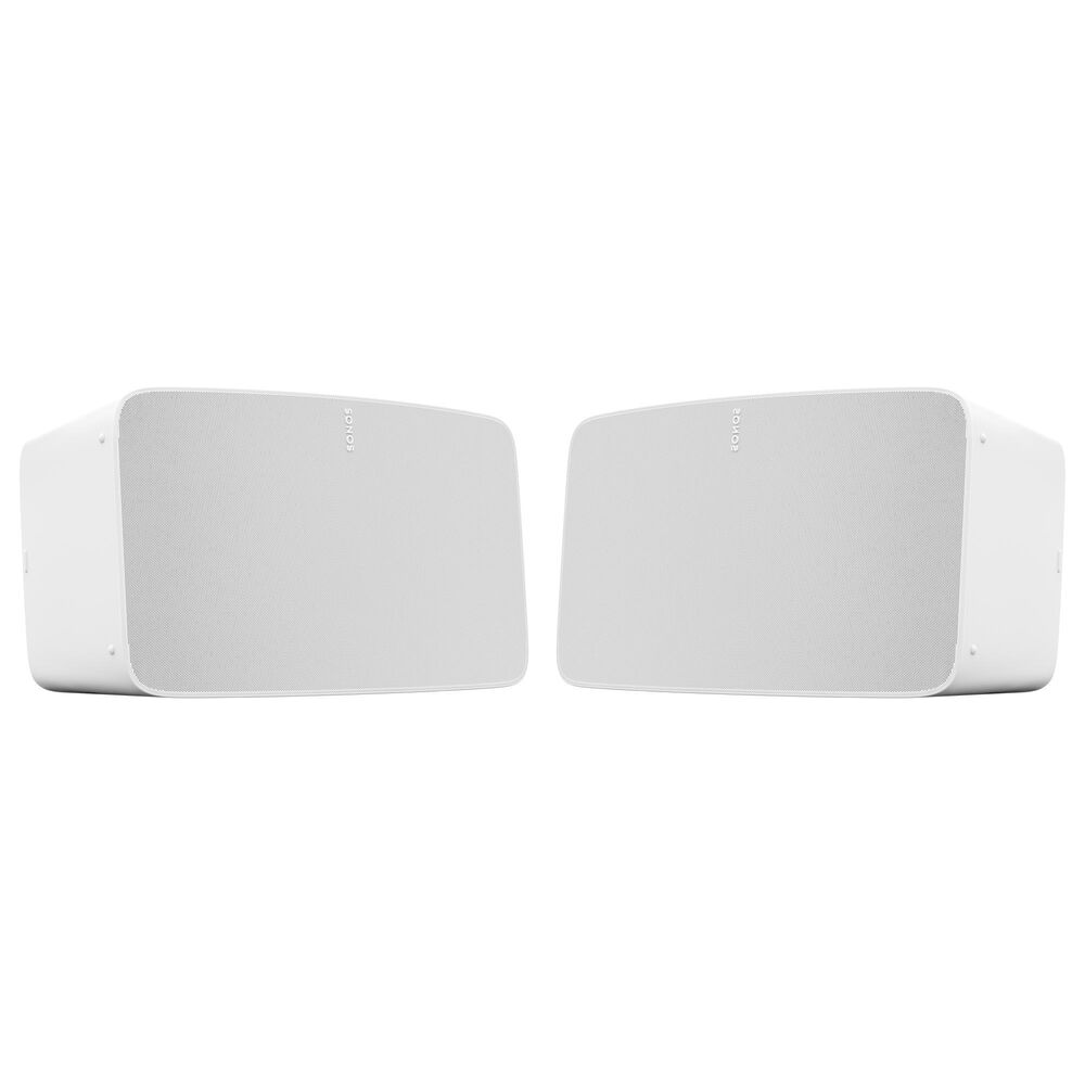 SONOS FIVE Wireless Smart Speaker in White - Set of 2, , large