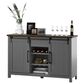 RTJ Furniture 2-Door Sideboard with Wine Storage in Antique Gray, , large