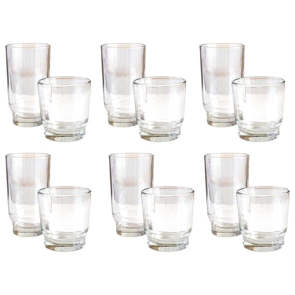 Libbey Glass Scandi 12-Piece Glassware Set in Clear, , large