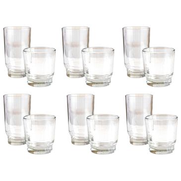 Libbey Glass Scandi 12-Piece Glassware Set in Clear, , large