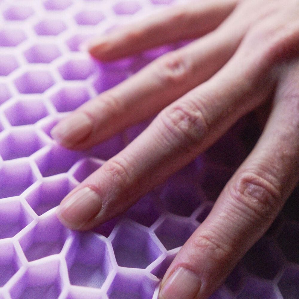 Purple Freeform King Pillow in White, , large