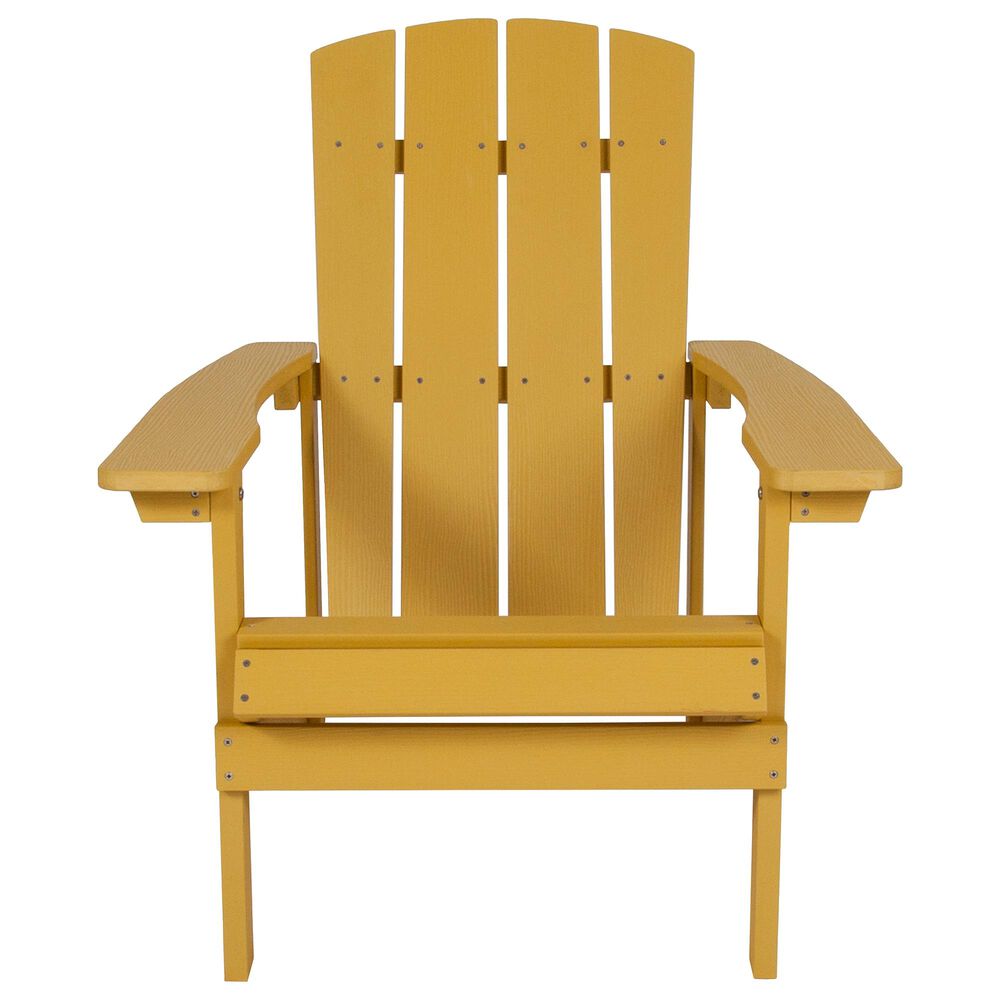 Flash Furniture Charlestown Adirondack Chair in Yellow, , large