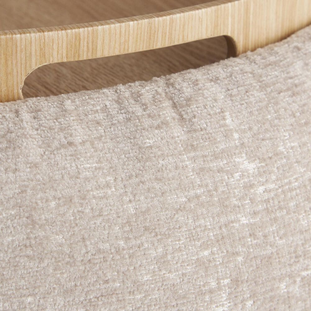 Lumisource Tray Storage Pouf in Light Brown, , large