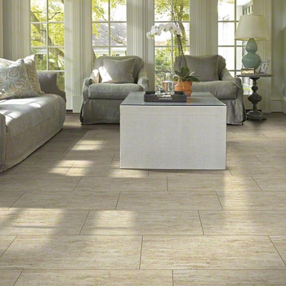 Shaw Classico Beige 18&quot; x 18&quot; Porcelain Tile, , large