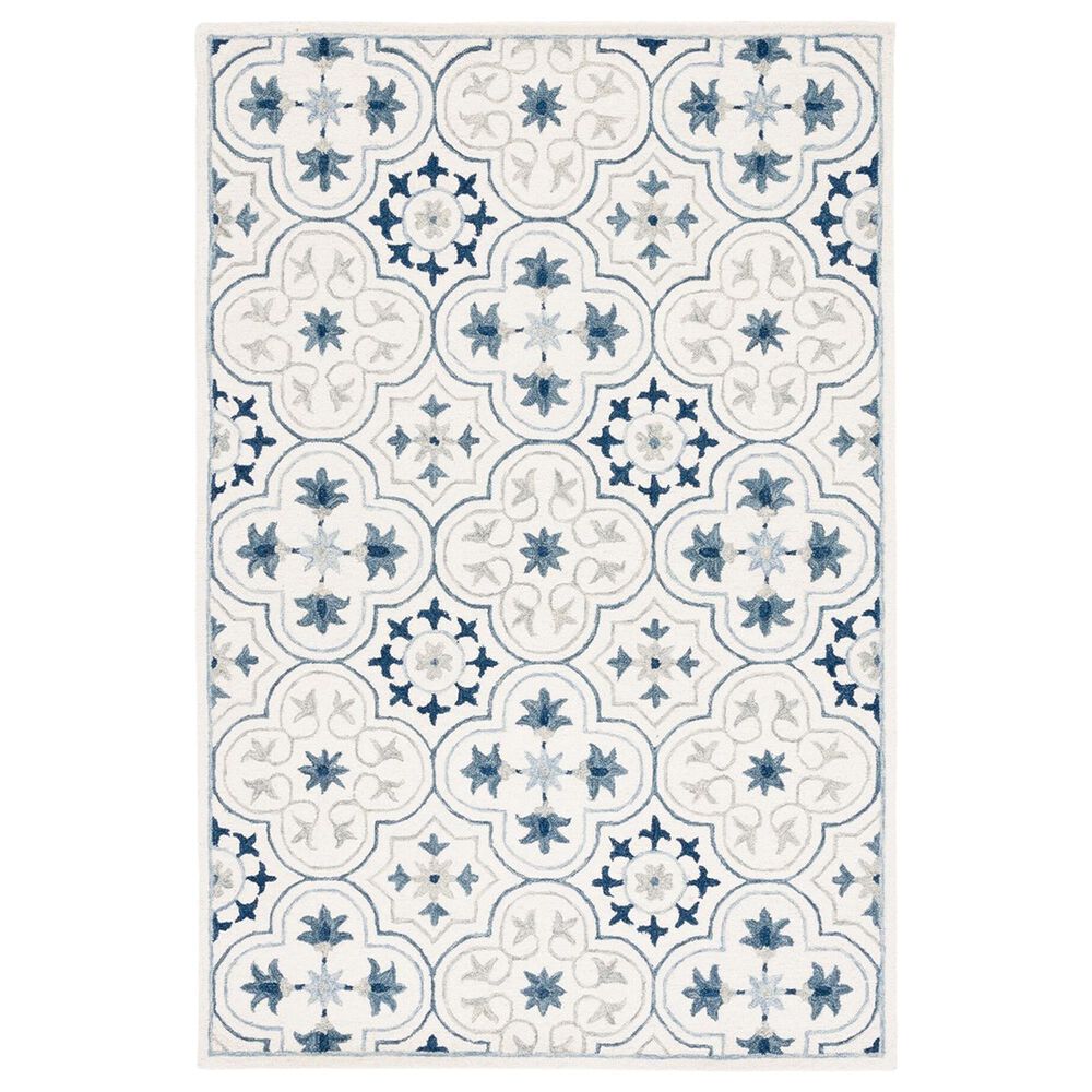 Safavieh Micro-Loop 8" x 10" Ivory and Sage Area Rug, , large