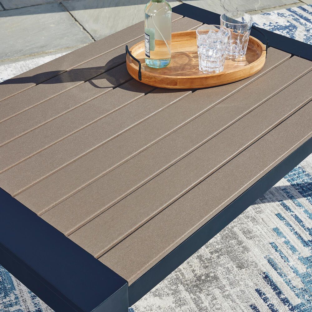 Ashley East Beach Rectangular Cocktail Table in Navy Blue and Driftwood, , large