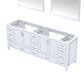 Lexora Home Jacques 84" Double Bathroom Vanity Cabinet Only in Distressed Grey and 34" Mirrors, , large