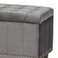 Baxton Studio Kaylee Storage Ottoman Bench in Grey, , large