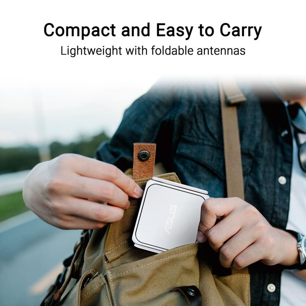 ASUS Go Dual-Band WiFi 7 Travel Router in White, , large