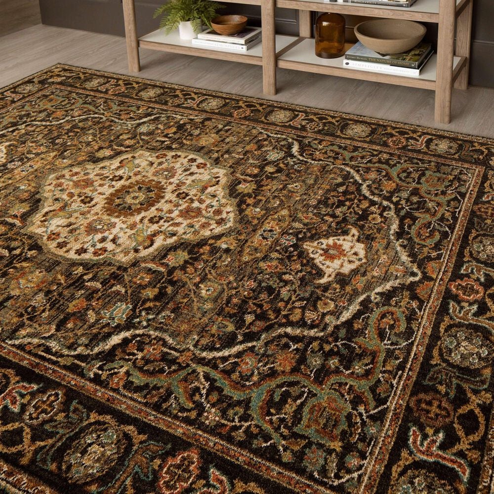 Karastan Spice Market Petra Charcoal 5'3" x 7'10" Area Rug, , large