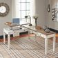 Ashley Realyn Lift Top Desk in White and Brown, , large