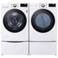 LG 5 Cu. Ft. Front Load Washer and 7.4 Cu. Ft. Gas Dryer Laundry Pair with Pedestals in White, , large
