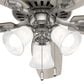 Hunter Builder Plus 52" Ceiling Fan with Lights in Brushed Nickel, , large