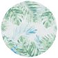 Safavieh Barbados Tropical Botanical 5"3" Round Green and Teal Indoor/Outdoor Area Rug, , large