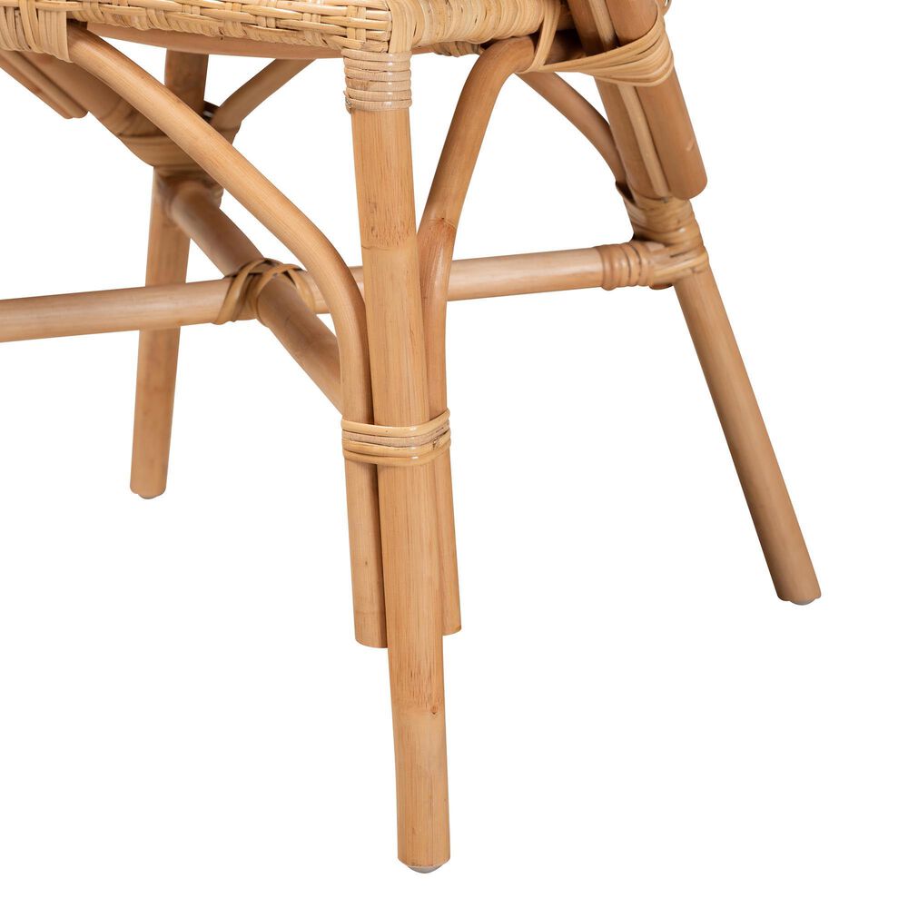 Baxton Studio Varick Arm Chair in Natural Brown, , large