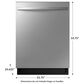 Samsung 24" Built-In Bar Handle Dishwasher with 3rd Rack in Fingerprint Resistant Stainless Steel, , large