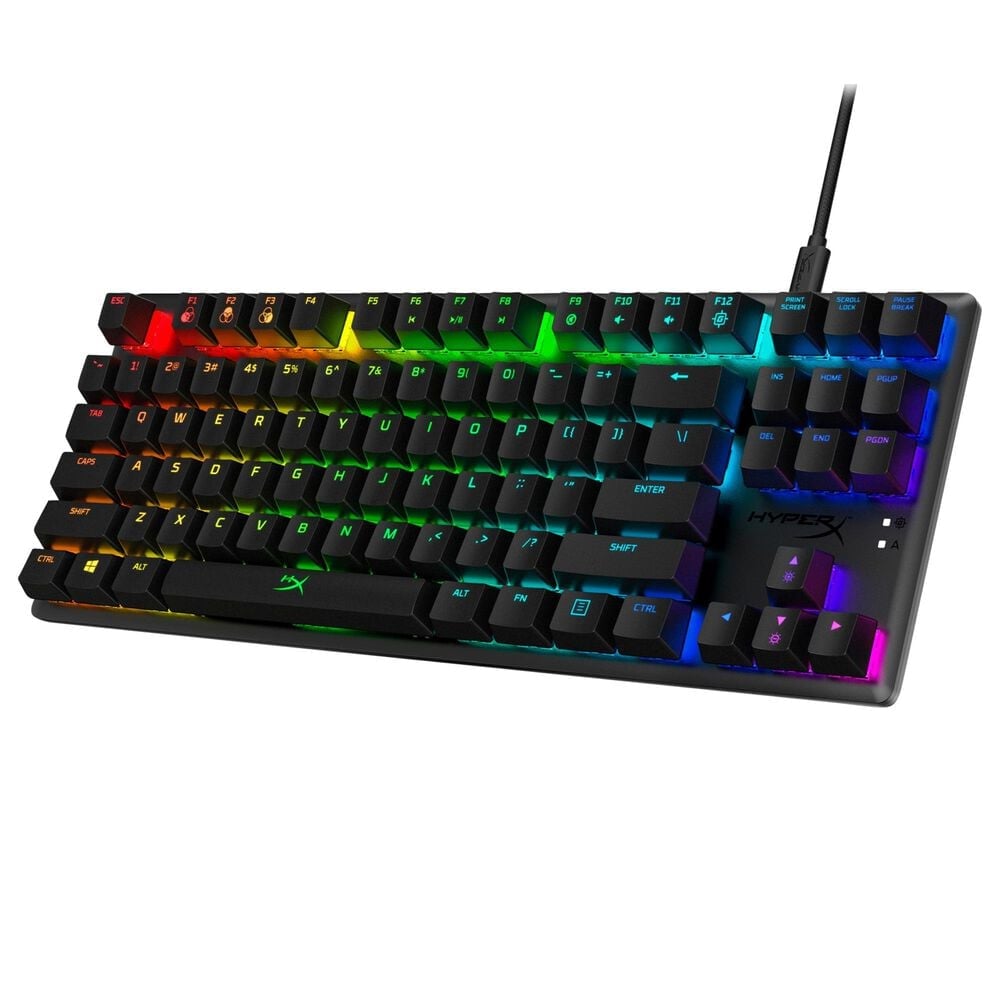 Hyperx Alloy Origins Core TKL Wired Mechanical Linear Red Switch Gaming Keyboard with RGB Back Lighting in Black, , large