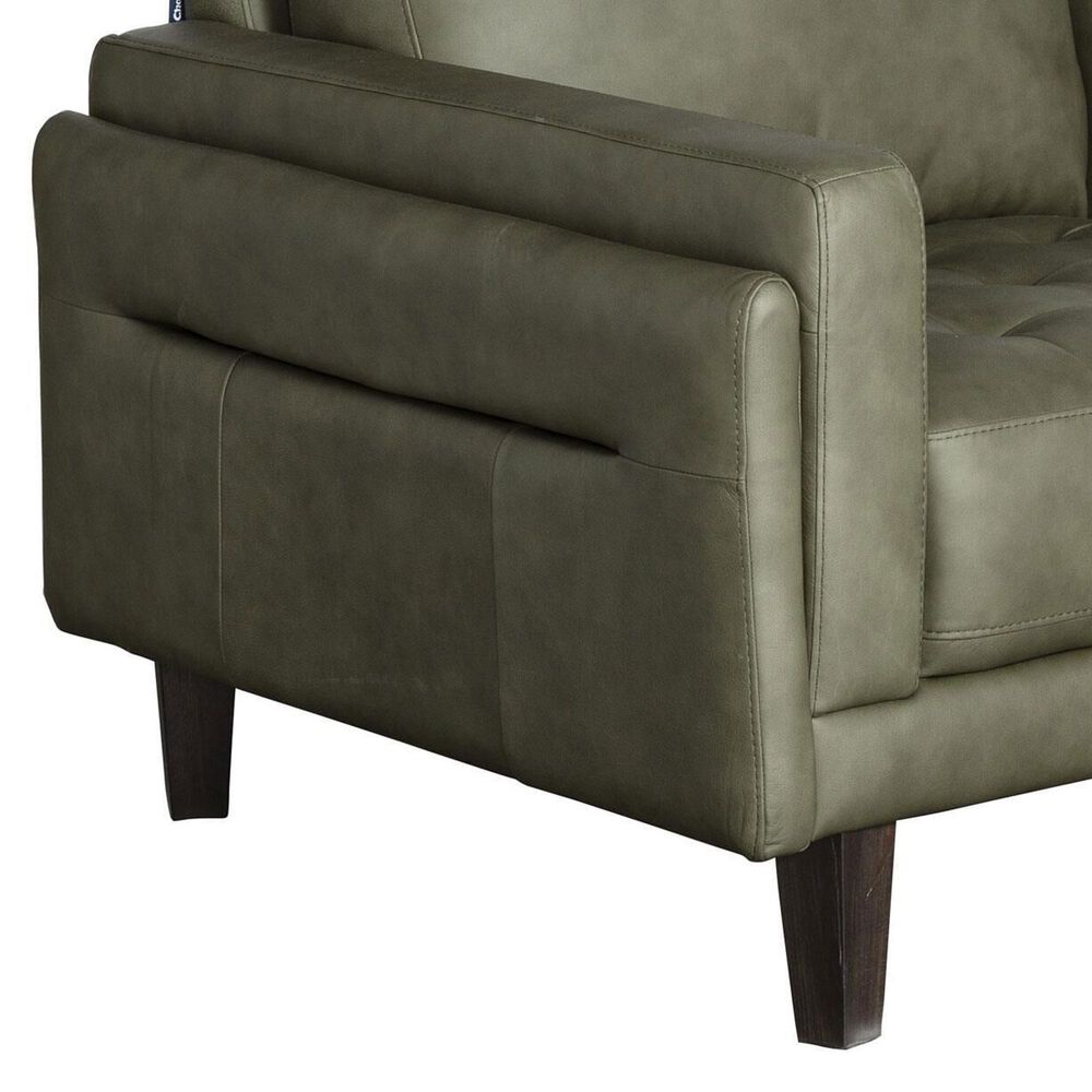 Chateau d'Ax Leather Accent Chair in Olive Green (Set of 2), , large