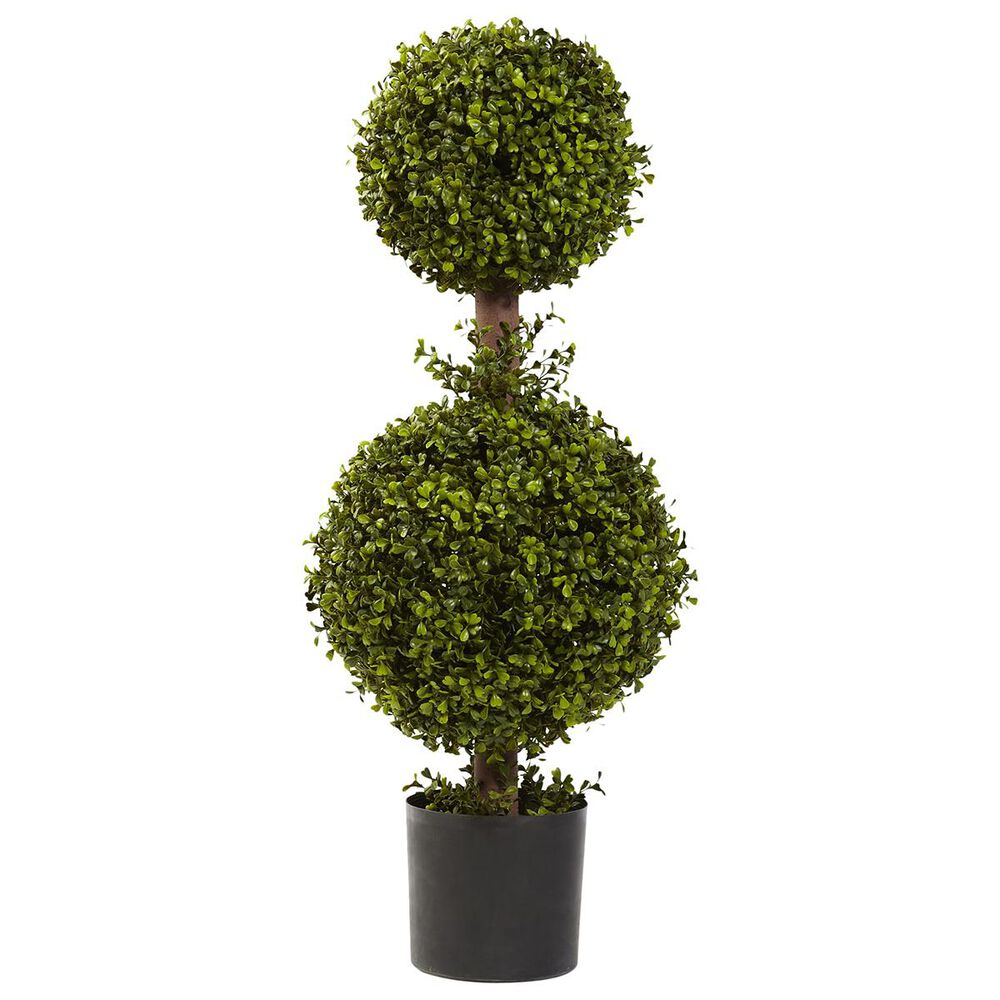 Nearly Natural Inc 35" Double Boxwood Topiary, , large