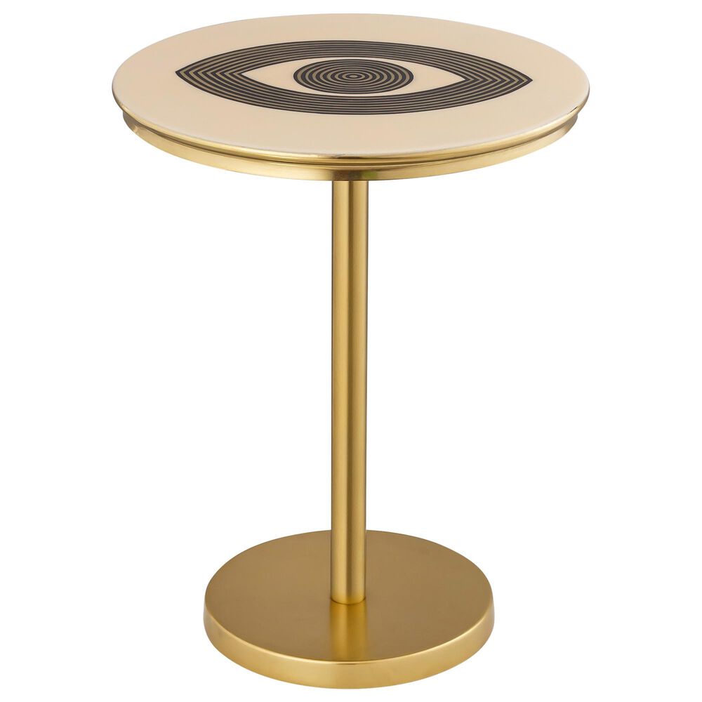 Tov Furniture Eye Side Table in Brass, , large