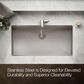 Kohler Strive 35" Undermount Single Bowl Kitchen Sinks in Stainless Steel, , large