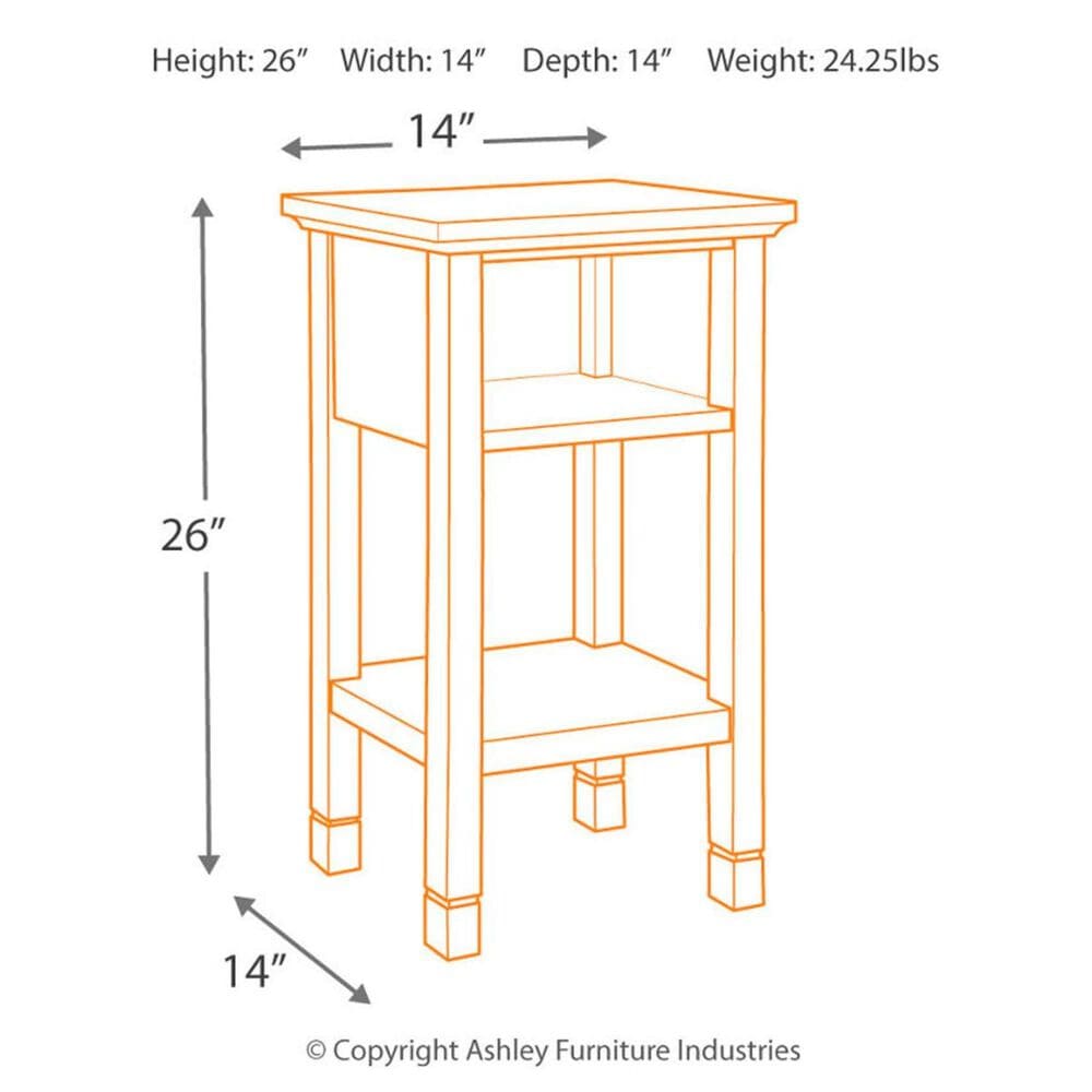 Ashley Marnville Accent Table in Dark Brown, , large