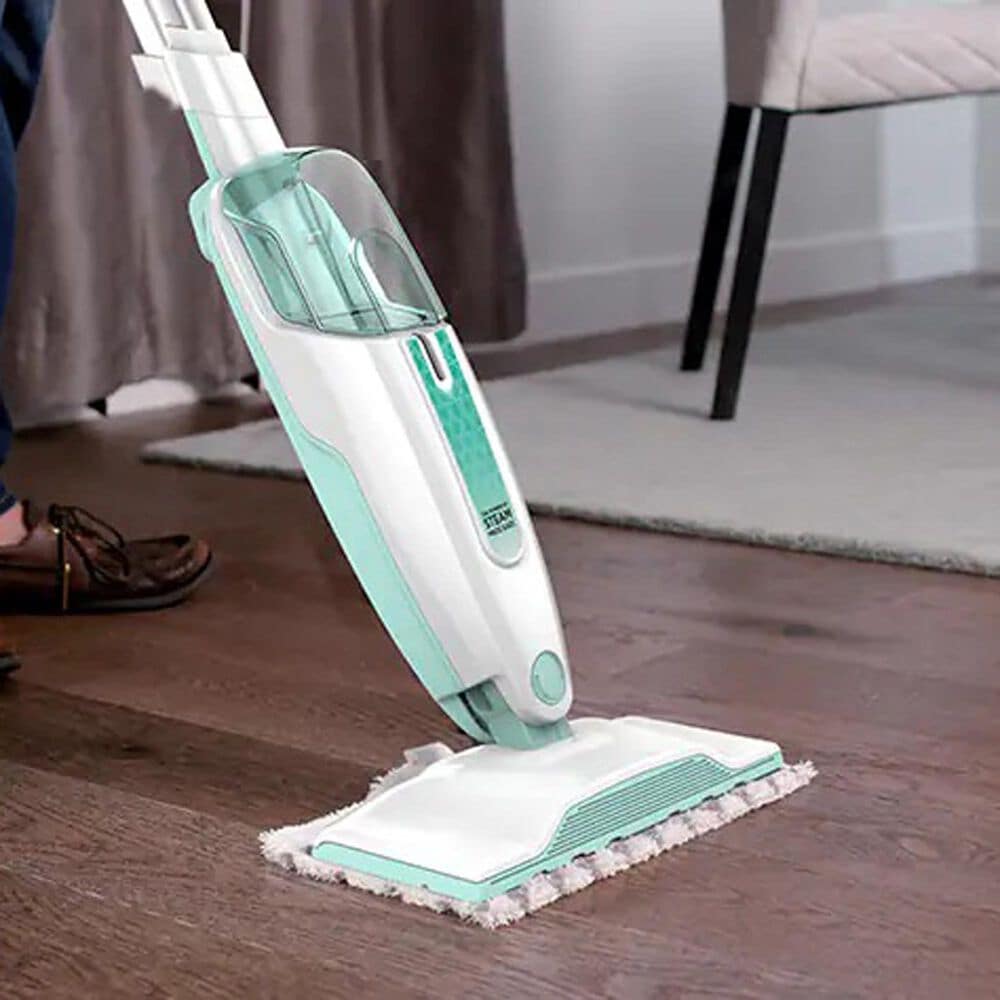 Shark Steam Mop in White and Seafoam