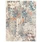 Surya Pune Deep Teal, Sky Blue, Light Beige, Tan, Dark Brown and Burnt Orange 8"10" x 12"4" Area Rug, , large