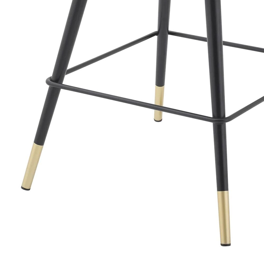 Eichholtz Cliff Counter Stool in Black and Brass (Set of 2), , large
