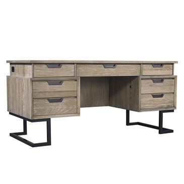 Riva Ridge Harper Point 66" Executive Desk in Bleached Khaki, , large