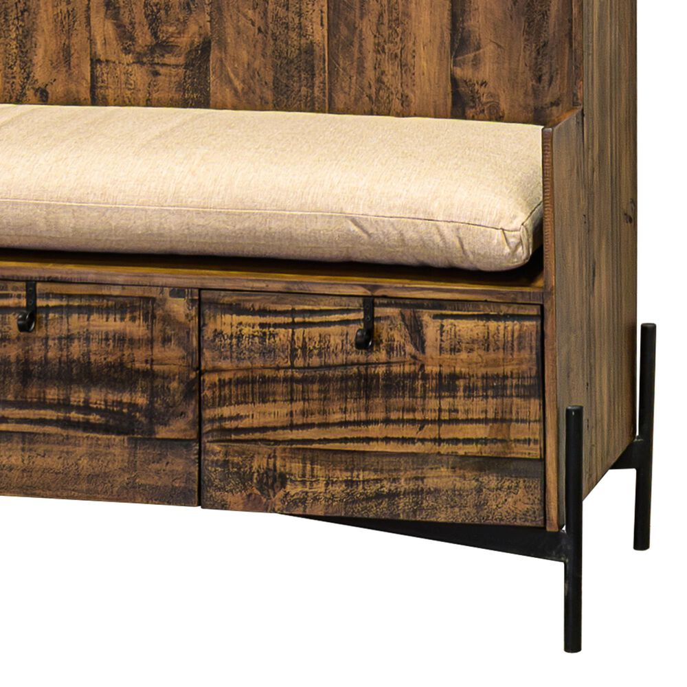 Rustic Root Premier Solana Hall Tree with Drawers in Saddle Brown, , large