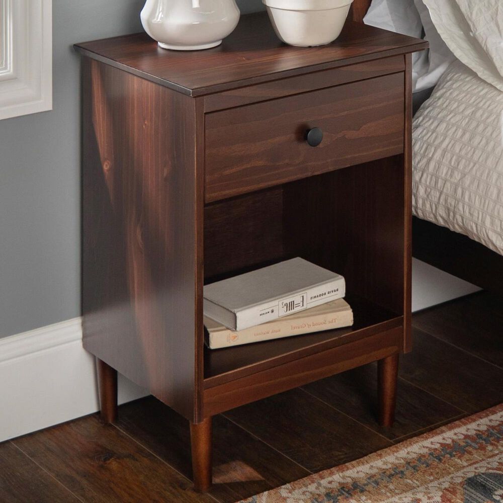 Walker Edison Spencer 1Drawer Nightstand in Walnut Nebraska