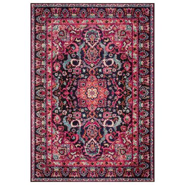 Loloi II Nadia NN-06 6"7" x 9"2" Midnight and Pink Area Rug, , large