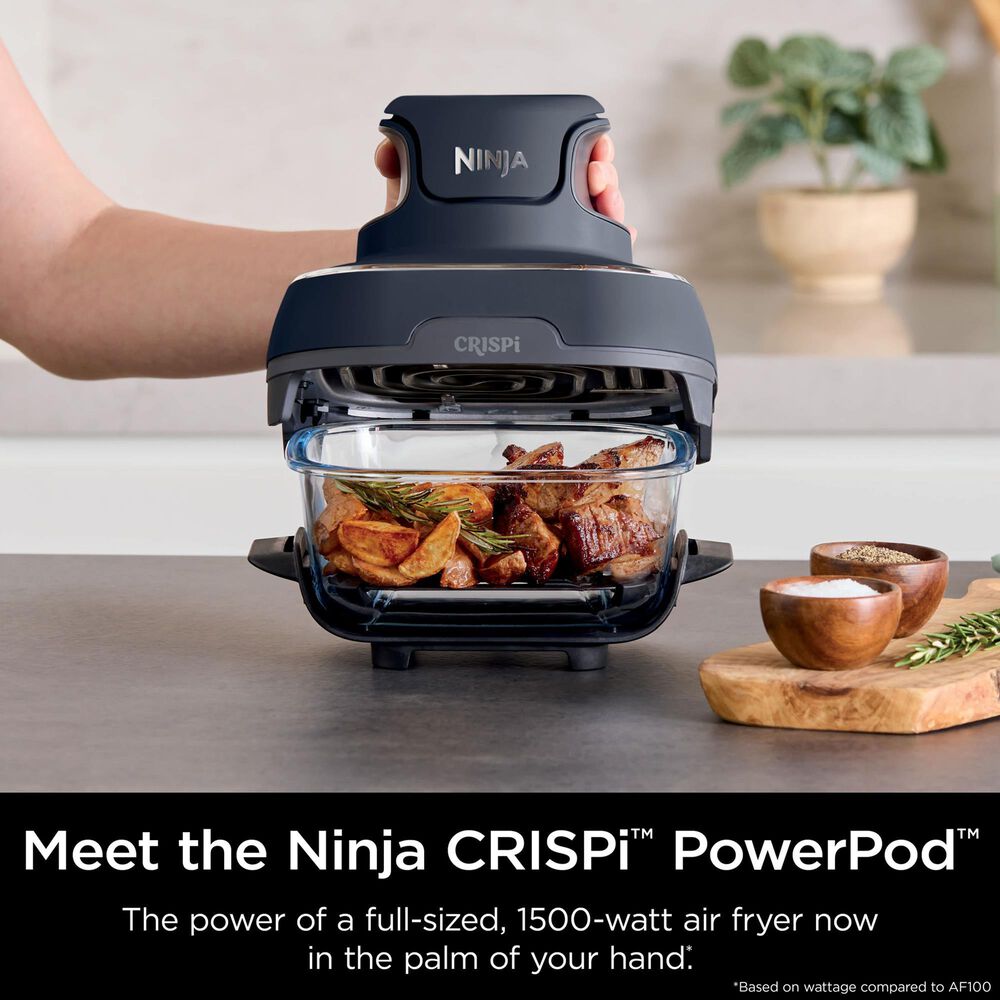 Shark Crispi 4-In-1 Portable Glass Air Fryer Cooking System in Cyberspace, , large
