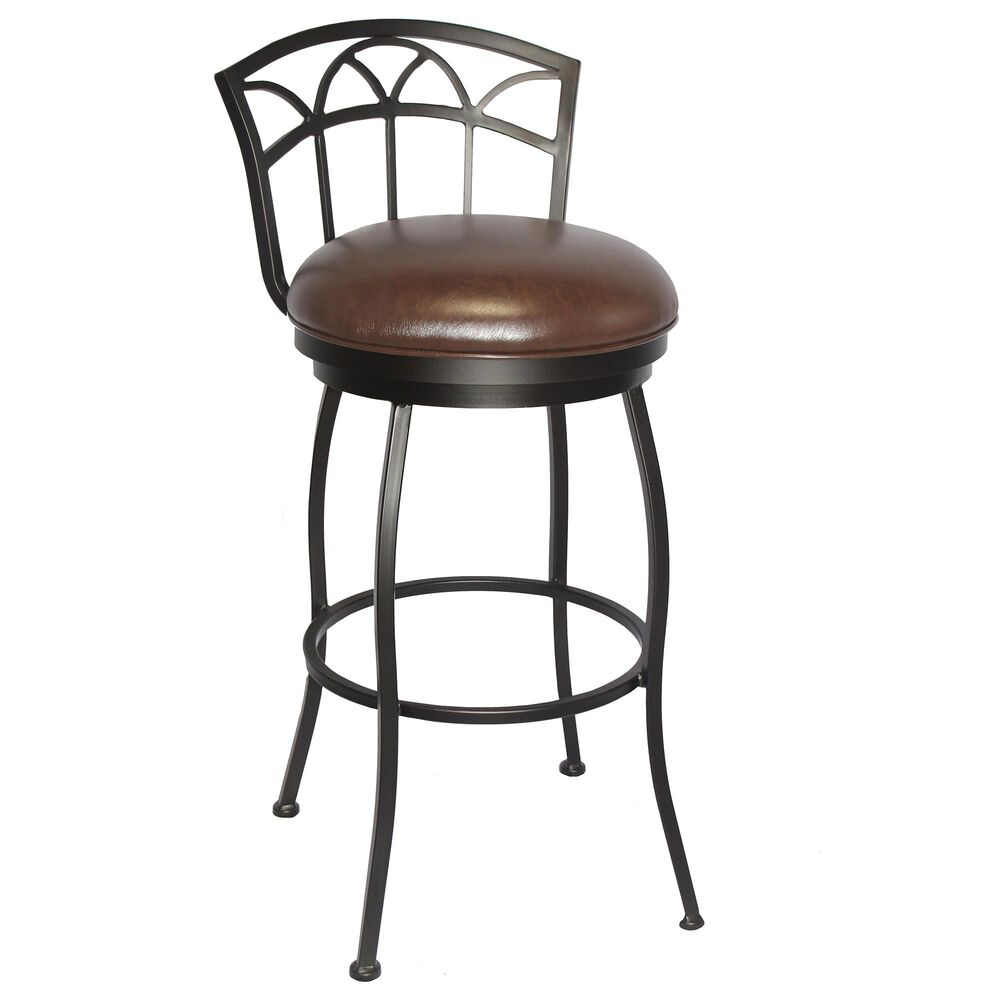 Delaware Dining Fairview 26" Swivel Barstool in Pebblestone/Dark Brown, , large