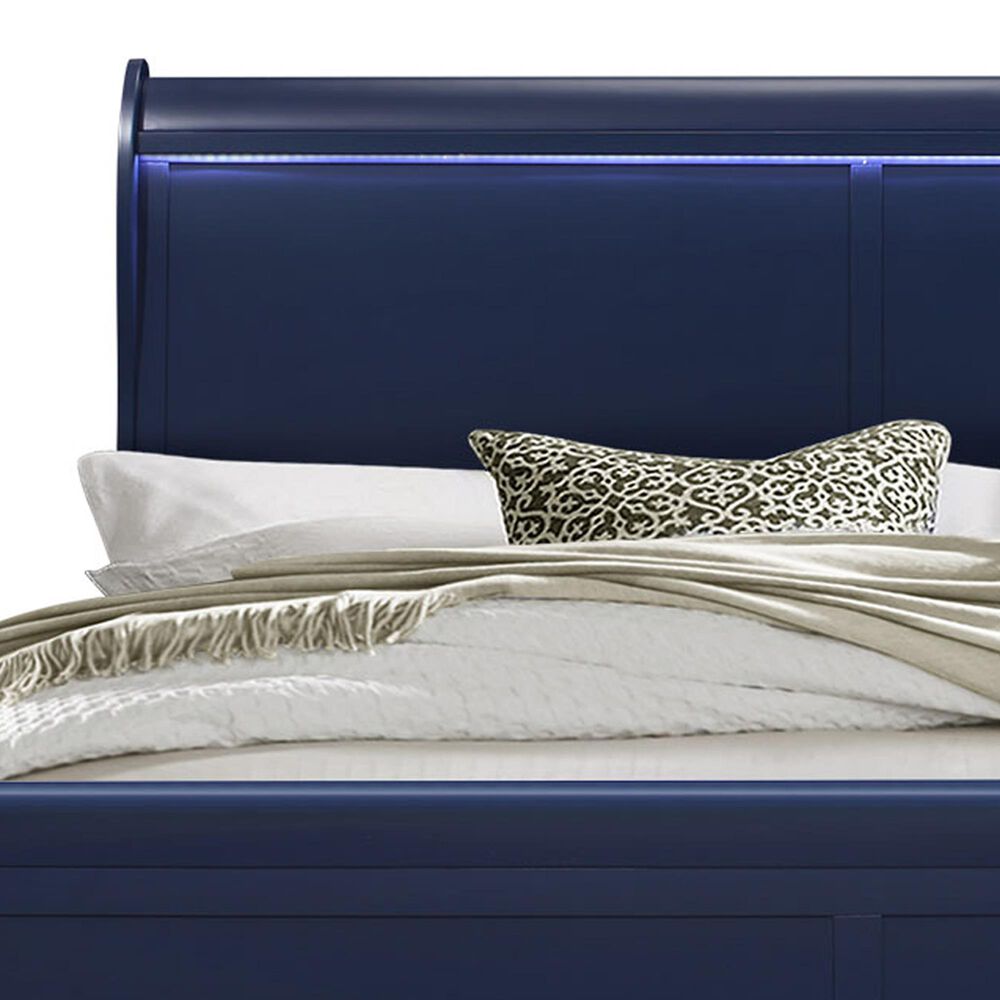 Global Furniture USA Charlie Full Bed in Blue, , large