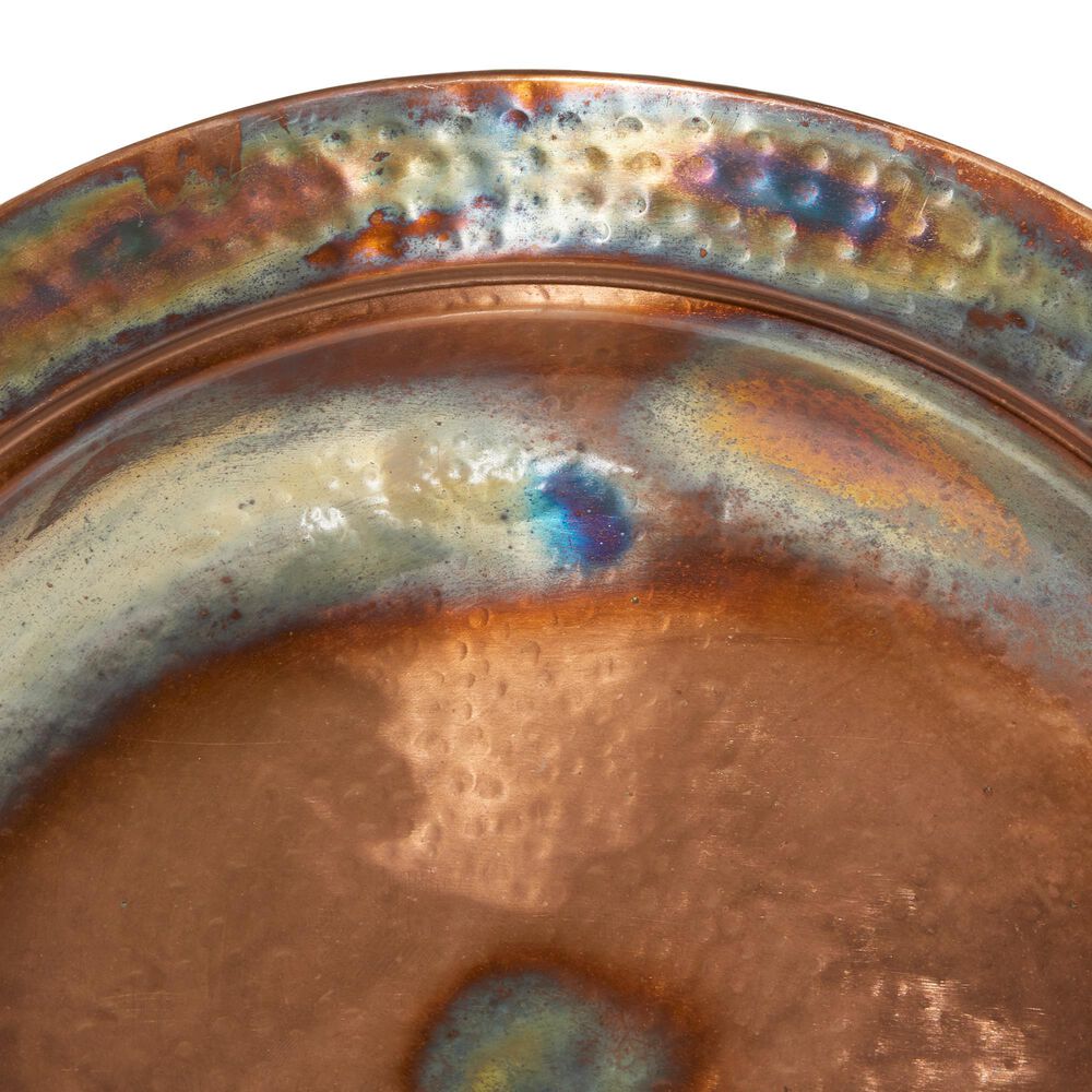 Maple and Jade 30&quot; Round Charger Plate Sculpture in Copper, , large