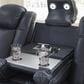 Ashley Fyne-Dyme Power Reclining Sofa with Console and Power Headrest in Sapphire, , large