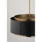 Troy Lighting Roux 1-Light Pendant in Patina Brass and Soft Black, , large