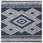 Safavieh Micro-Loop MLP156N 5" Square Navy and Ivory Area Rug, , large