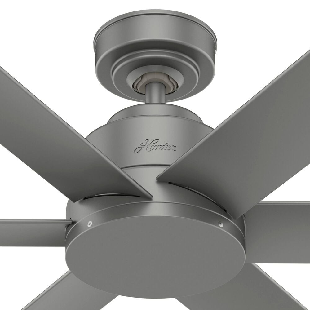 Hunter Kennicott 44&quot; Outdoor Ceiling Fan in Matte Silver, , large