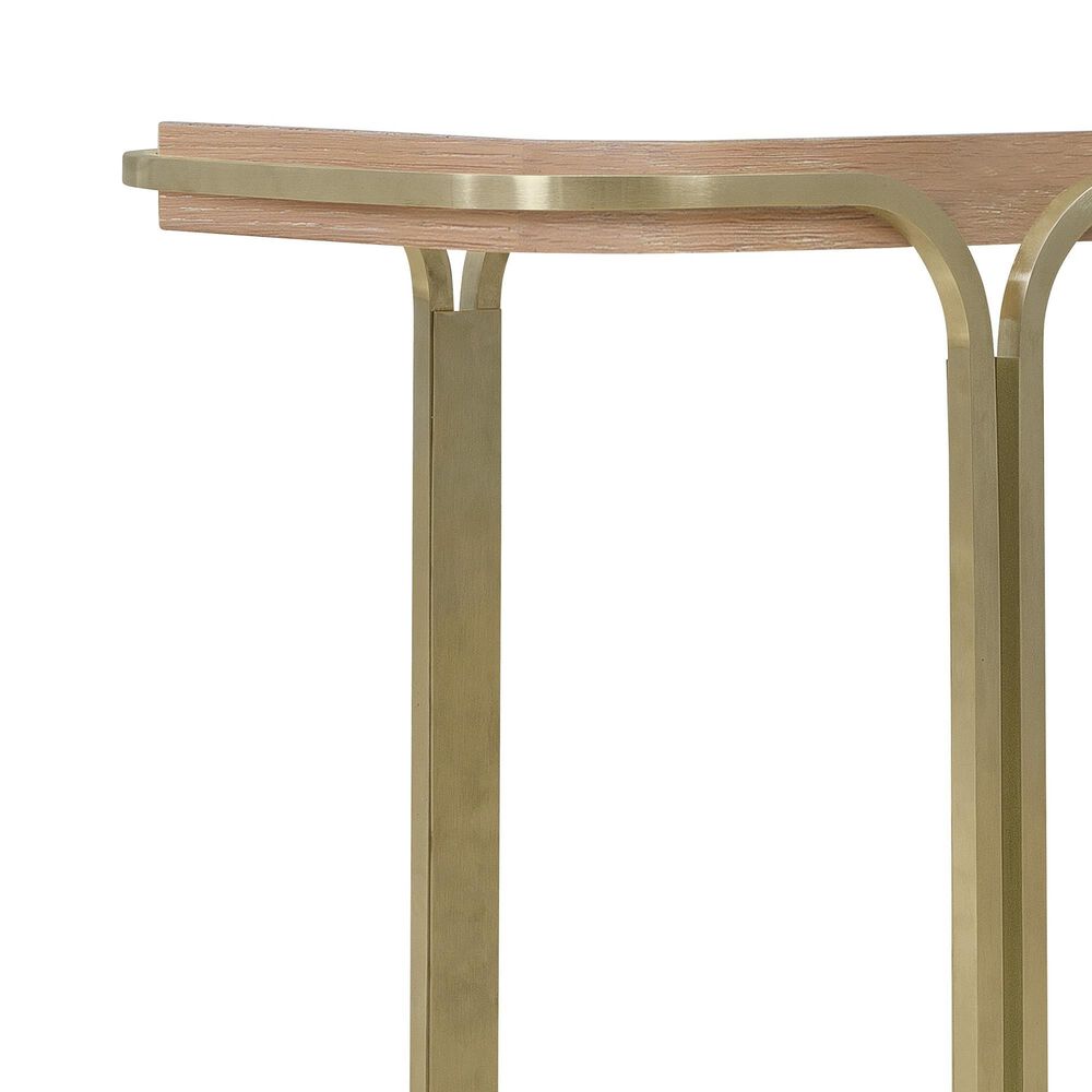 Hooker Furniture Banyon Bay Accent Table in Desert Oak and Brushed Brass, , large