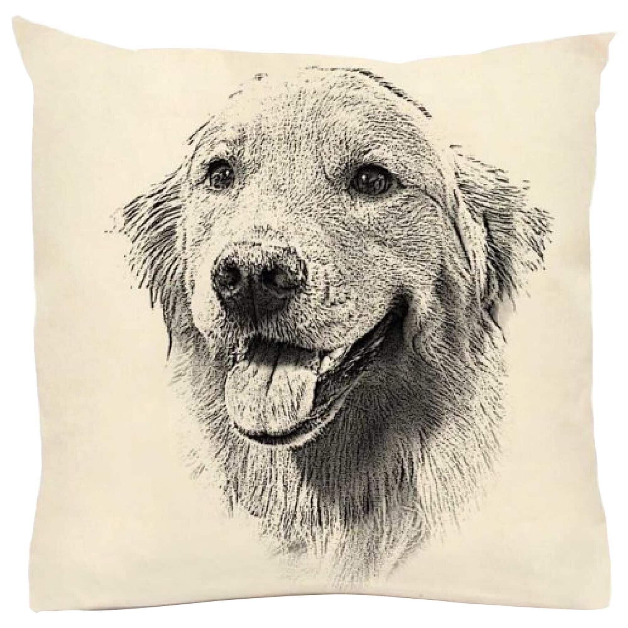 Golden retriever throw pillow outlet