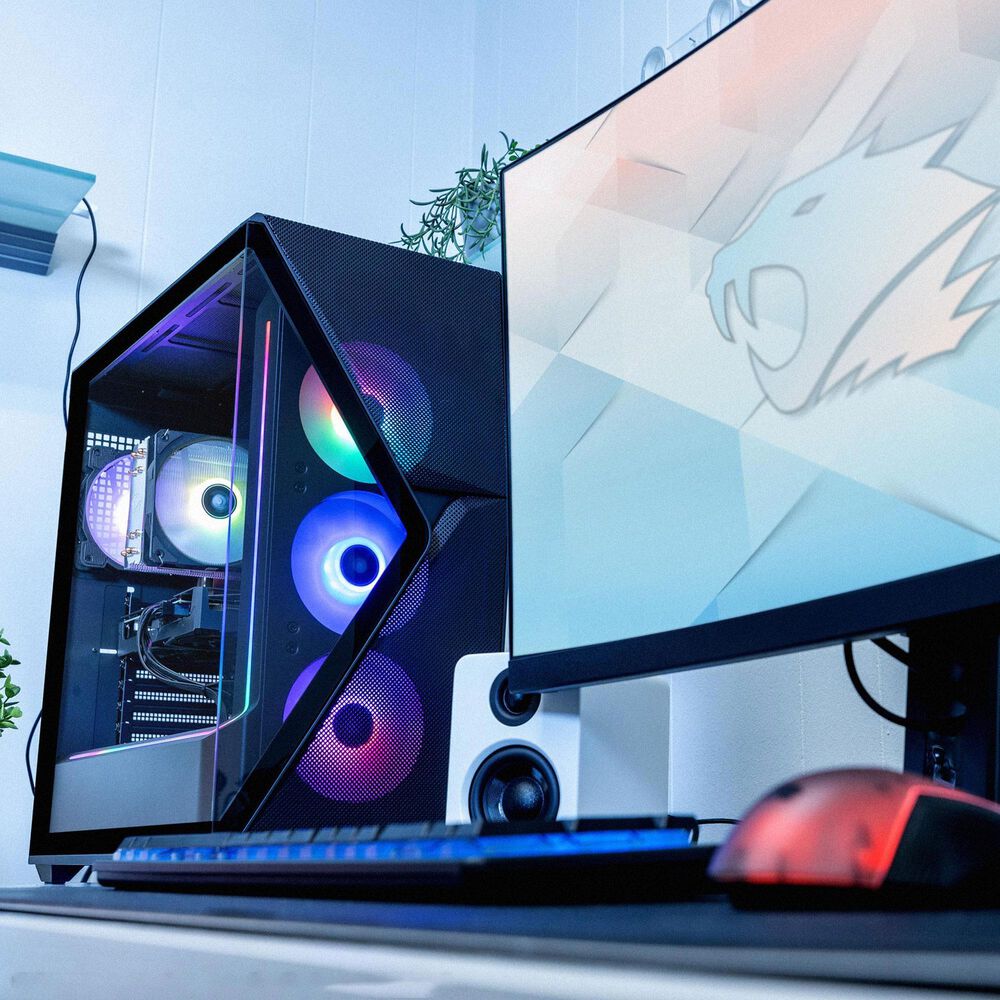 iBUYPOWER Slate 8 MESH Gaming PC Desktop | AMD Ryzen 7 8700F - 32GB RAM - NVIDIA GeForce RTX 5070 Graphics - 1TB SSD in Black, , large