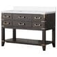Lexora Home Norwalk 48" Single Bathroom Vanity in Brown Oak with White Quartz Top and Rectangular Sink, , large