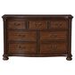 Ashley Lavinton 7-Drawer Dresser and Mirror in Cherry Brown, , large