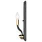 Hunter Merlin 2-Light Wall Sconce in Rustic Iron and Alturas Gold, , large