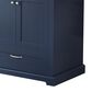 Lexora Home Dukes 80" Double Bathroom Vanity in Navy Blue with 2 cm White Cultured Marble Top and Rectangular Sinks, , large