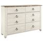 Ashley Willowton 4-Piece Twin Storage Bedroom Set in Whitewash, , large