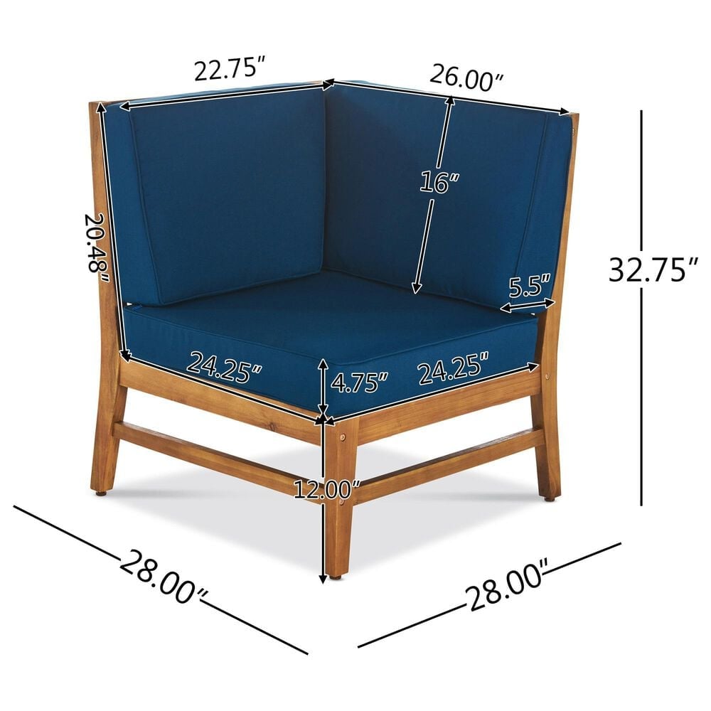 HOMLUX 7-Piece Patio Furniture Set in Blue, , large